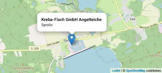 Kartenansicht Angelteich in Sproitz